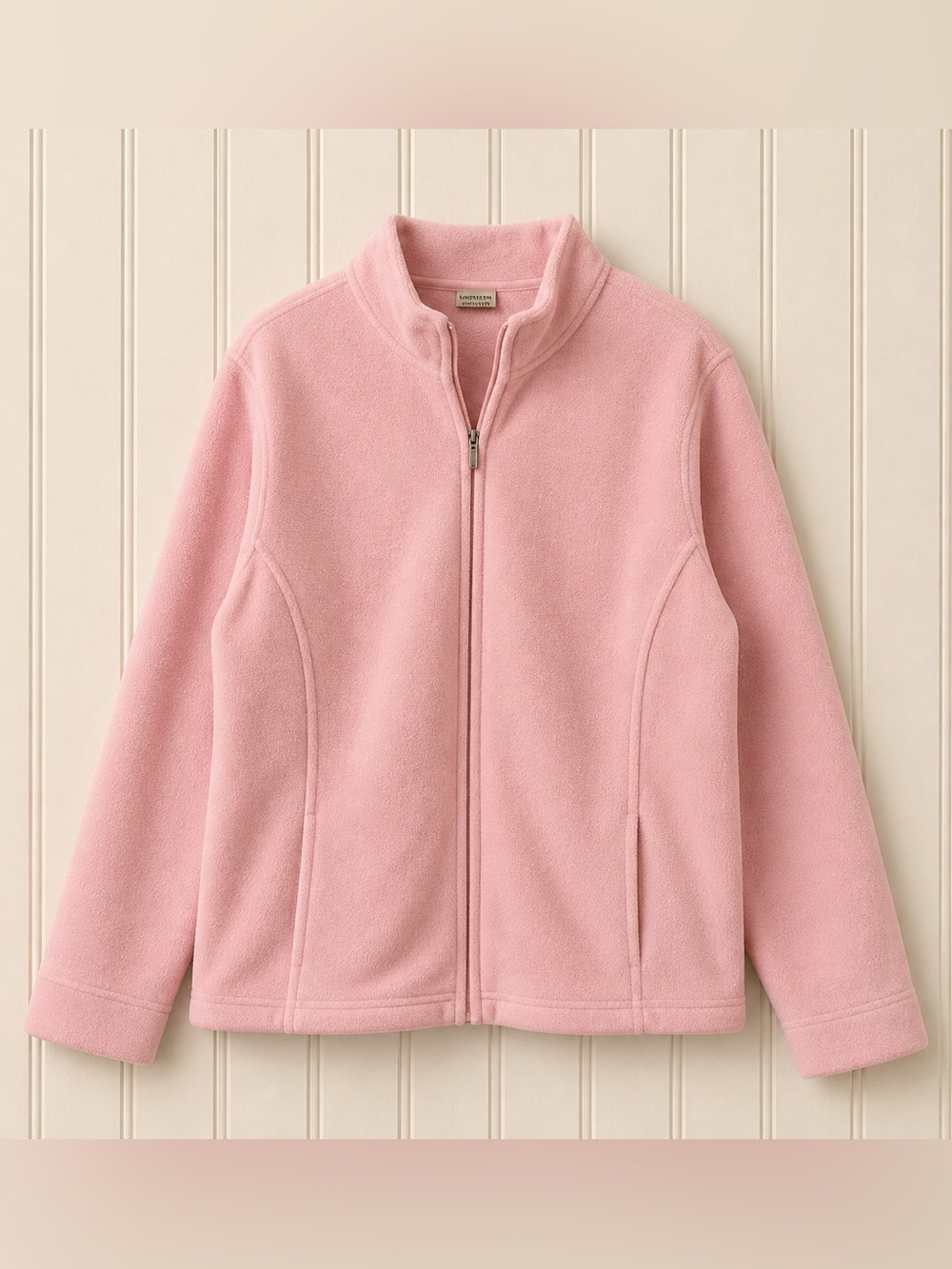 Vintage Light Pink L.L. Bean Full-Zip Fleece Jacket